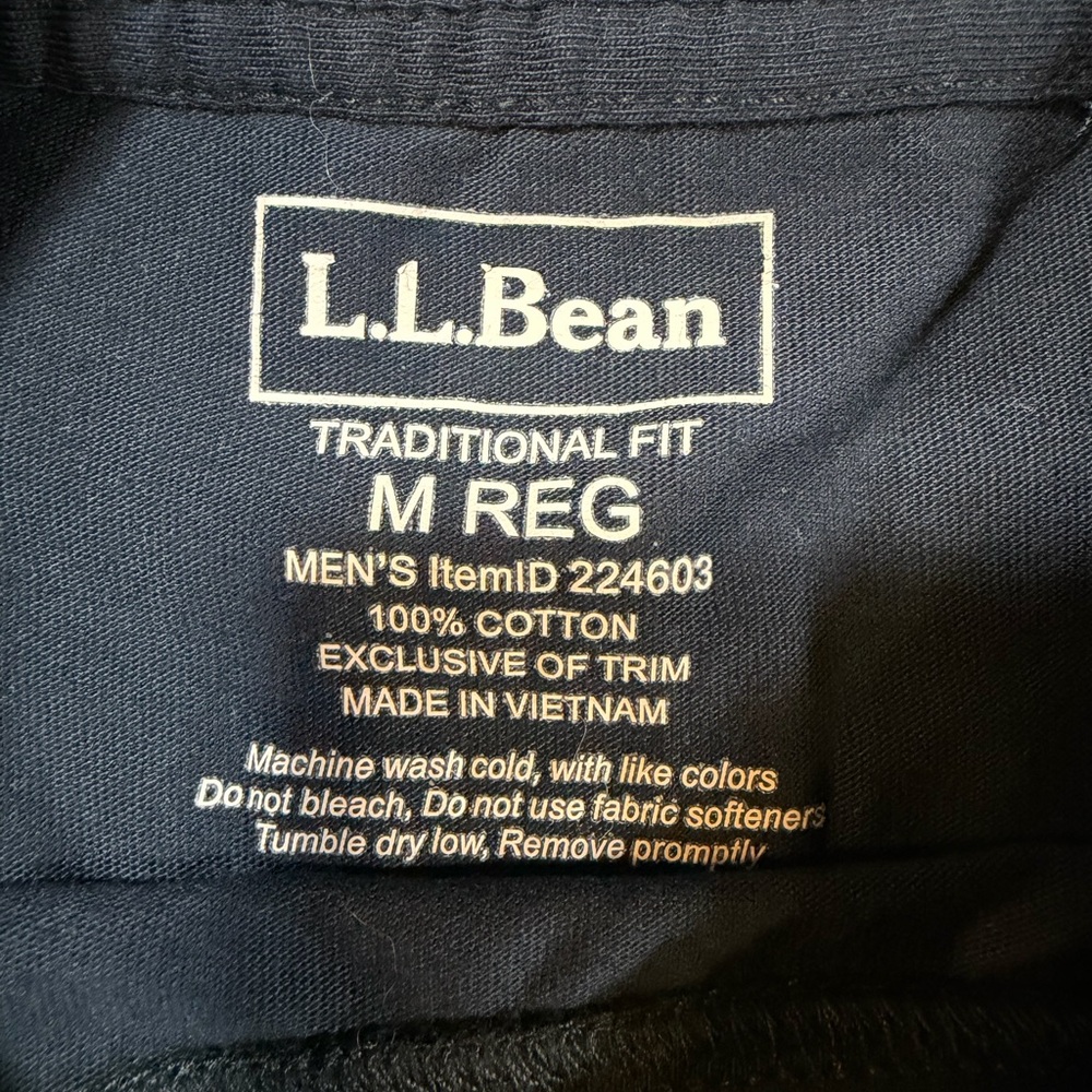 LL Bean - Men's Long Sleeve Crew Neck Shirts - Blue and Gray - Picture 2 of 5